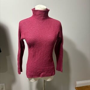 Bartolini Wool Cashmere Blend Turtleneck Women's Sz S Red Made In Italy Boho